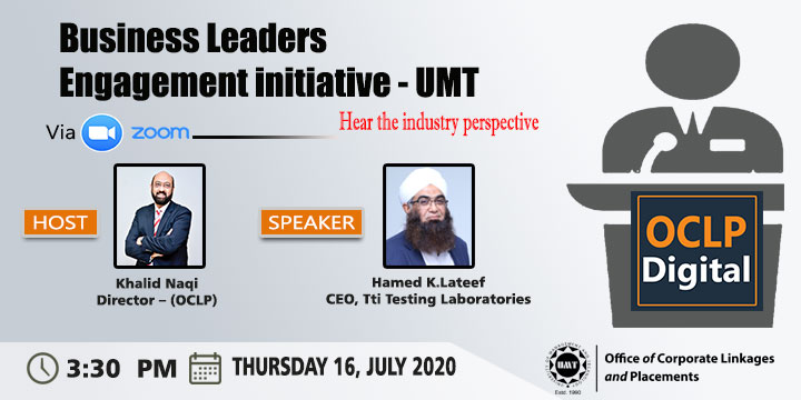 Business Leader Engagement Initiative - UMT with Hamed K. Lateef, CEO - TTI Laboratories