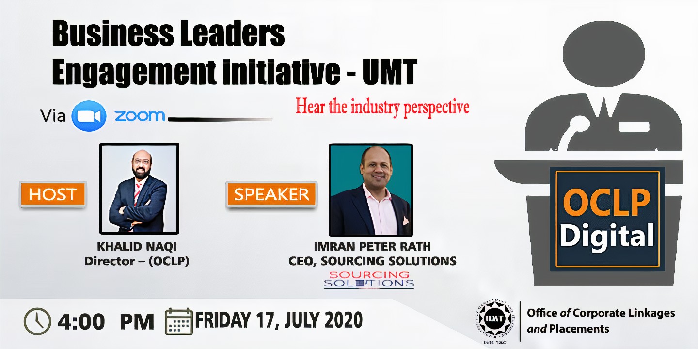 Business Leader Engagement Initiative - UMT with Imran Peter Rath, CEO - Sourcing Solutions