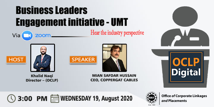 Business Leader Engagement Initiative - UMT with Mian Safdar Hussain, CEO - CopperGat Cables